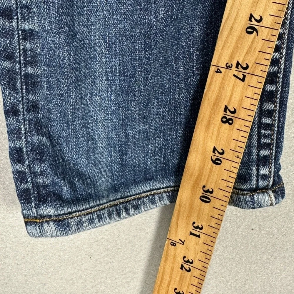 Rag Bone Fit 2 Slim Jeans Mens 32 Blue Tapered Leg Whiskering Button Fly Denim